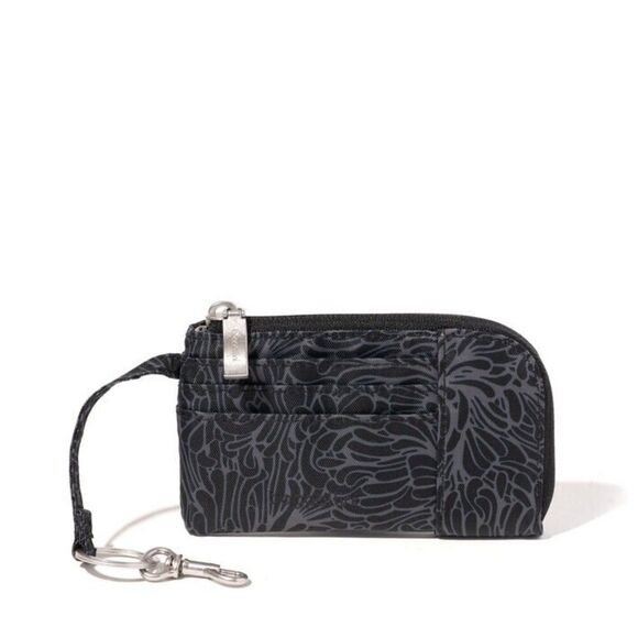 Baggallini Wristlet Women's Midnight Blossom Print RFID Card Case Wallet ERK125 - Picture 1 of 10